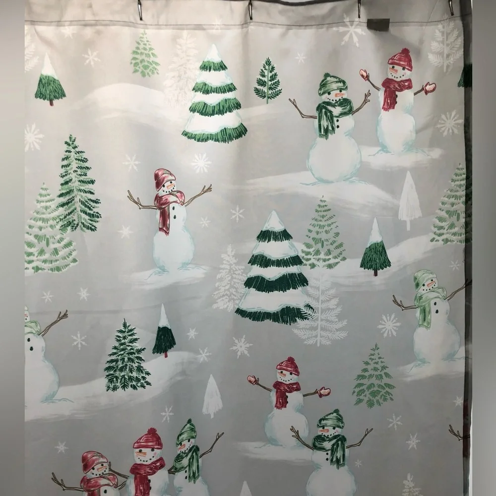 Winter Snowman Shower Curtain